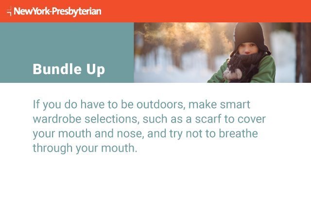 Text explaining why it's important to bundle up
