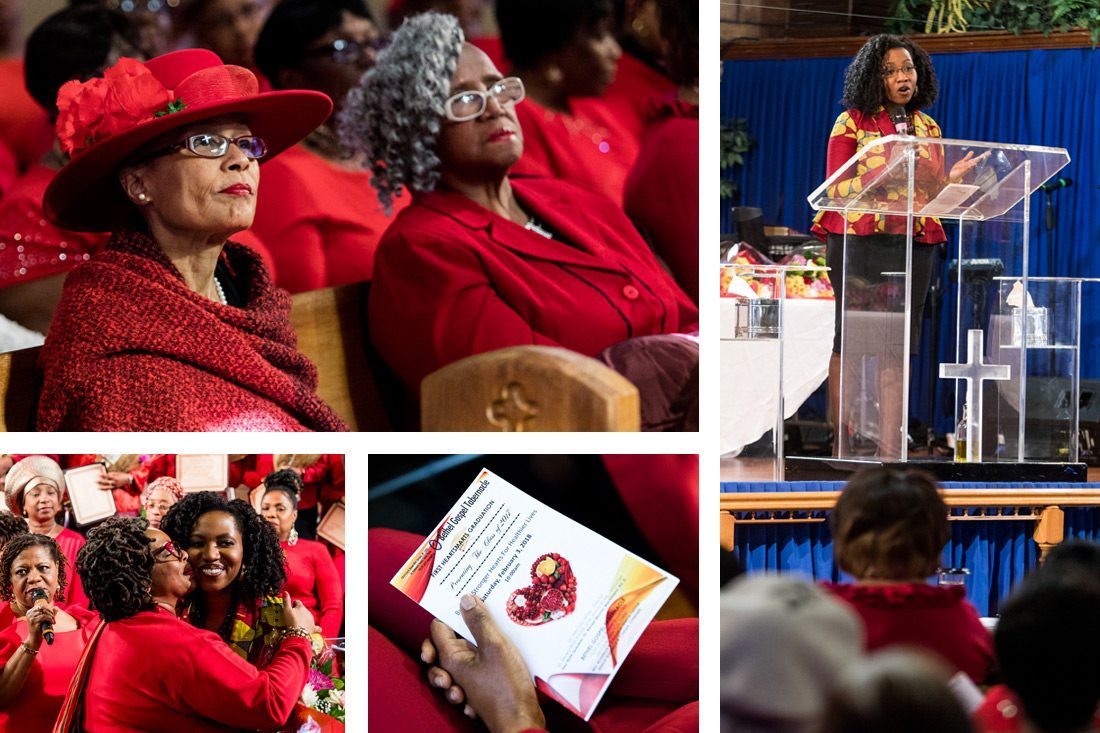 Dr. Naa-Solo Tetty addressing HeartSmarts graduates at Bethel Gospel Tabernacle in Queens, N.Y.