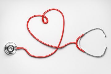 A stethoscope in the shape of a heart