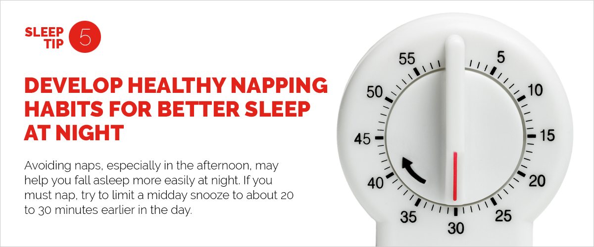 Text explaining the importance of healthy napping habits