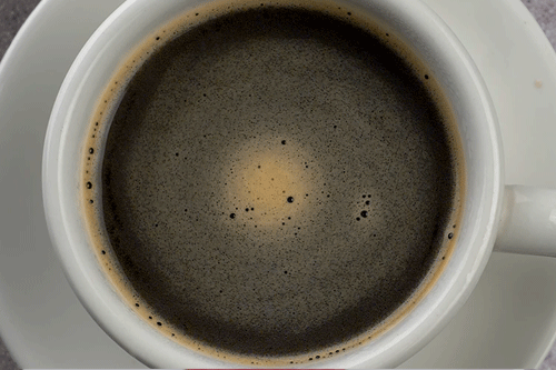 A white mug of coffee