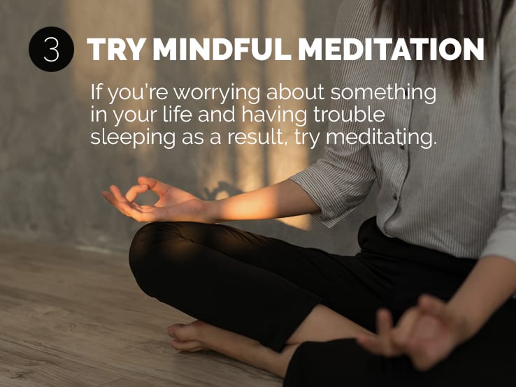 Text explaining the importance of mindful meditation to help you adjust to daylight saving time.