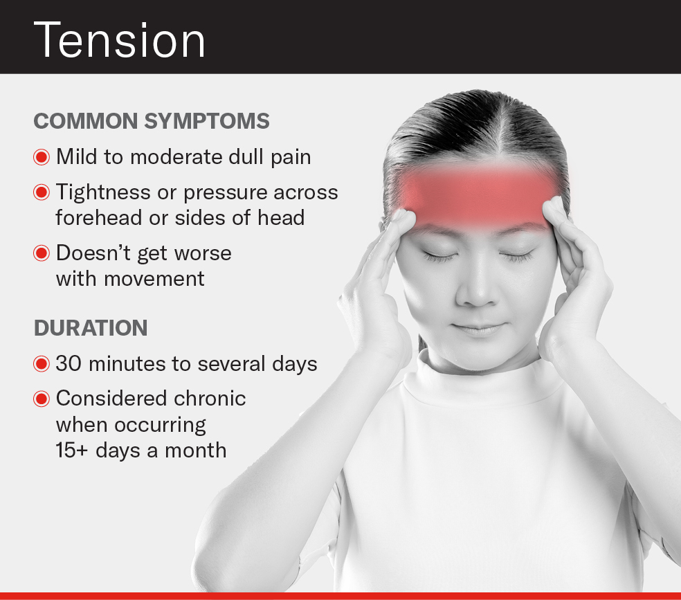 Woman with tension headache