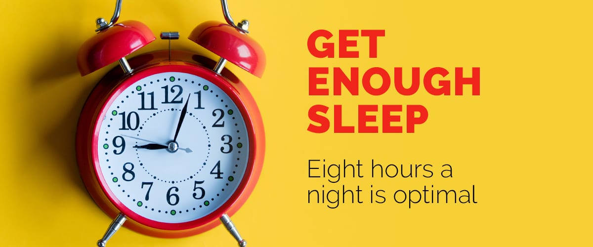 Texto explicando a importância de dormir oito horas por noite