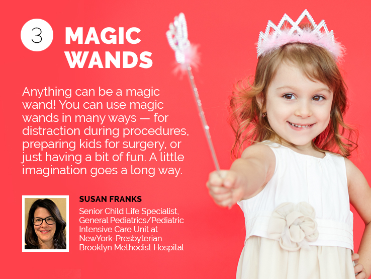 Text explaining why magic wands can help kids in the hospital