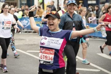 Stage 4 breast cancer patient Renée Sema at the London Marathon.