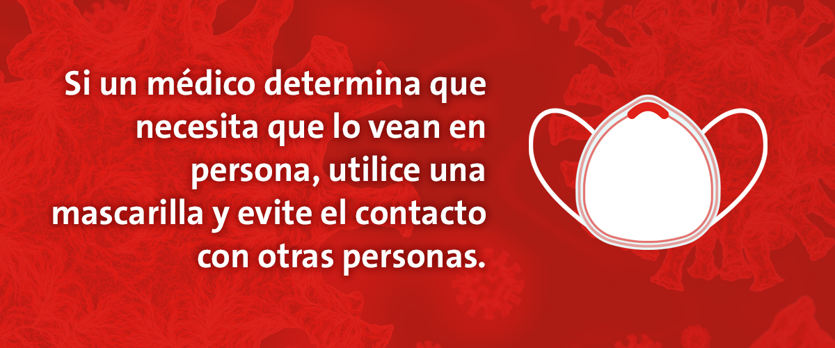 Slideshow explaining in Spanish what to do if you think you've been exposed to coronavirus.