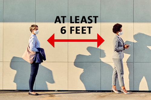 Social distancing means standing 6 feet apart. Here's what that actually  looks like