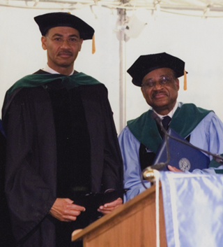 Dr. Spencer Armory with Dr. Kenneth A. Forde, pioneer in colorectal cancer screening