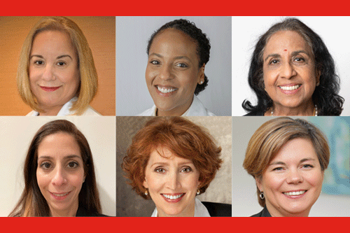 Headshots of 11 women making history in health care.