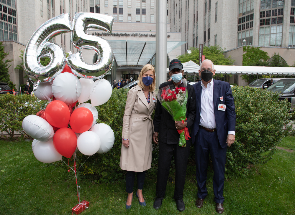 Mitchell Springer celebrates his 65th Anniversary with Dr. Forese and Dr. Corwin