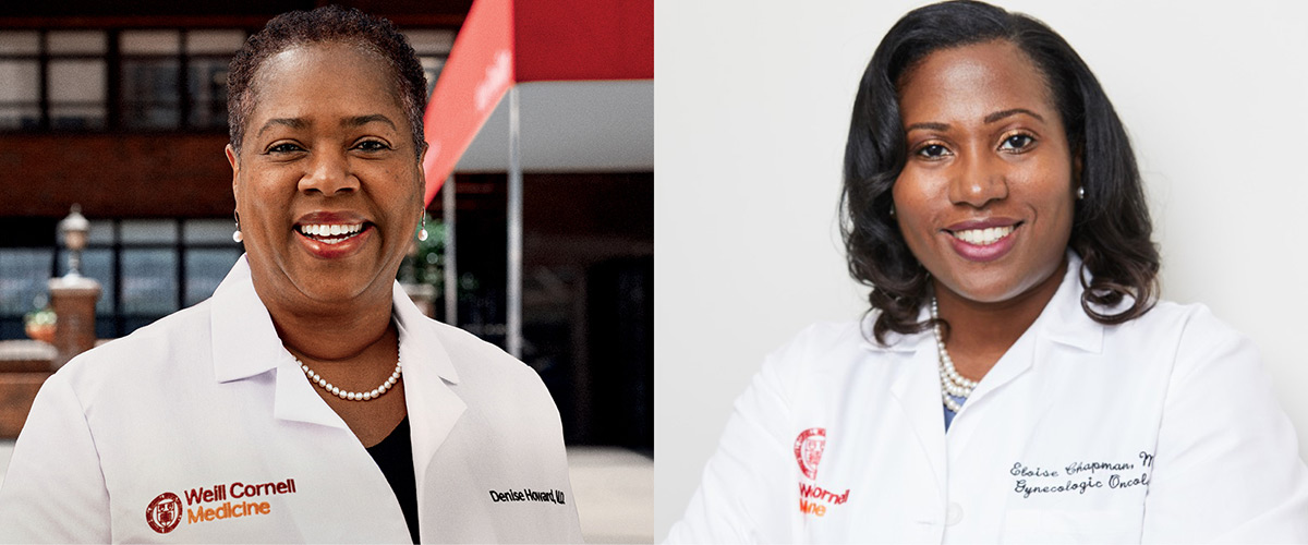 Side-by-side photo of Dr. Denise Howard on the left and Dr. Eloise Chapman-Davis.