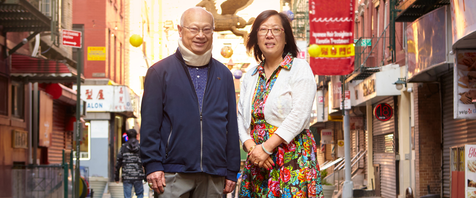 Dr. Eric Poon, pediatrician and co-founder of NewYork-Presbyterian Lower Manhattan Hospital's Chinese Community Partnership for Health (CCPH), and Chui Man Lai, Chui Man Lai, community affairs manager at NewYork-Presbyterian Lower Manhattan Hospital.
