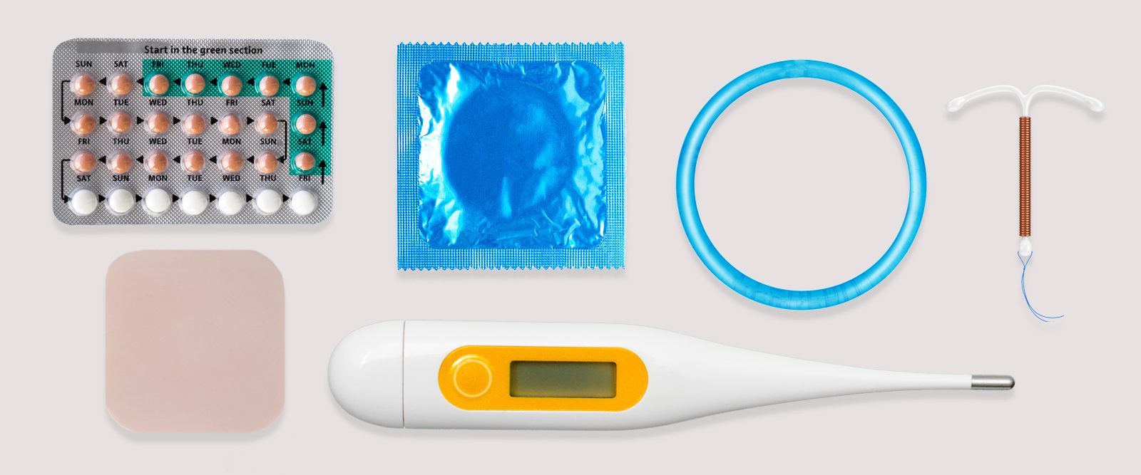 Assortment of birth control options