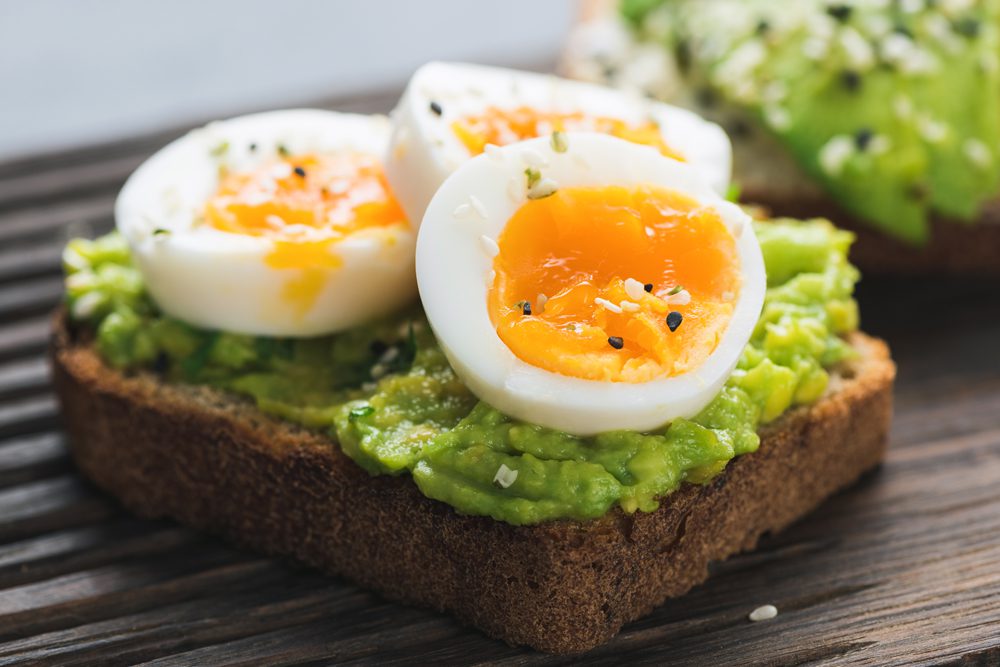 healthy snack idea for kids: avocado toast with egg