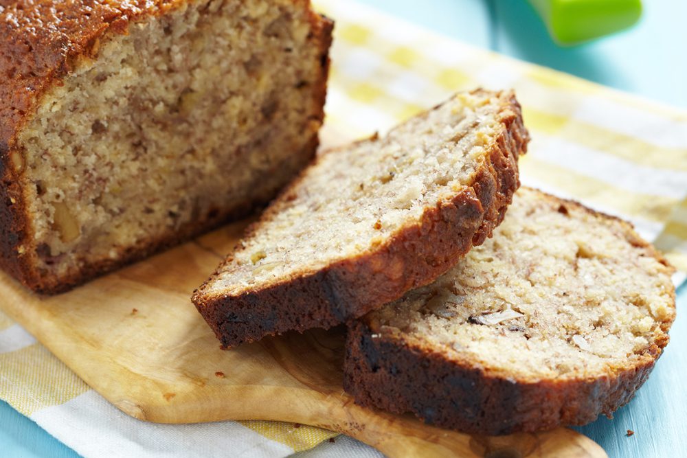 healthy snack idea for kids: banana bread