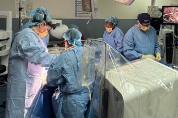 Surgical teams at NewYork-Presbyterian/Columbia performed the first domino split-liver transplant in adults in the United States.