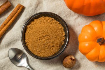 Pumpkin spice, including ground cinnamon, cinnamon sticks and nutmeg